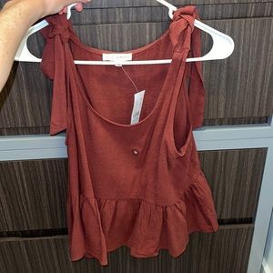 burgundy blouse